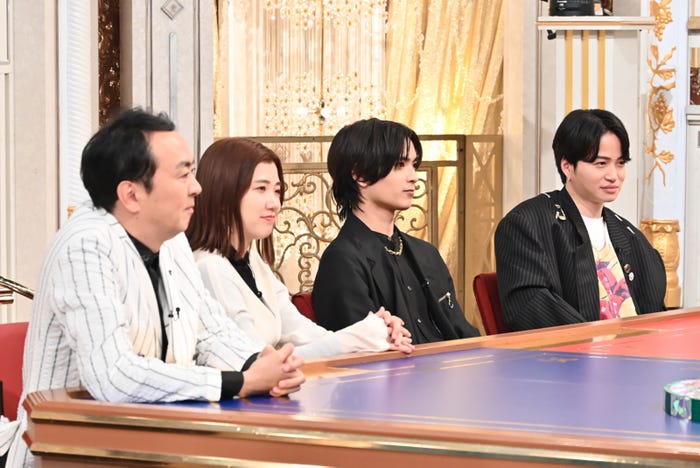 (左から)田中卓志、福田麻貴、高橋恭平、菊池風磨(C)TBS