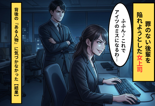 後輩のパソコンを操作して”データ改ざん”をした女上司！だが背後に【ある人物】がいることをまだ知らない