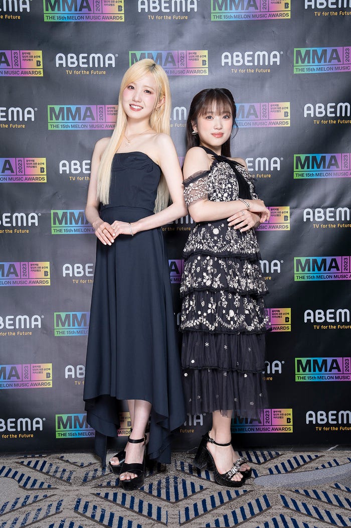 本田仁美、矢吹奈子(C)2023 Melon Music Awards(MMA2023)