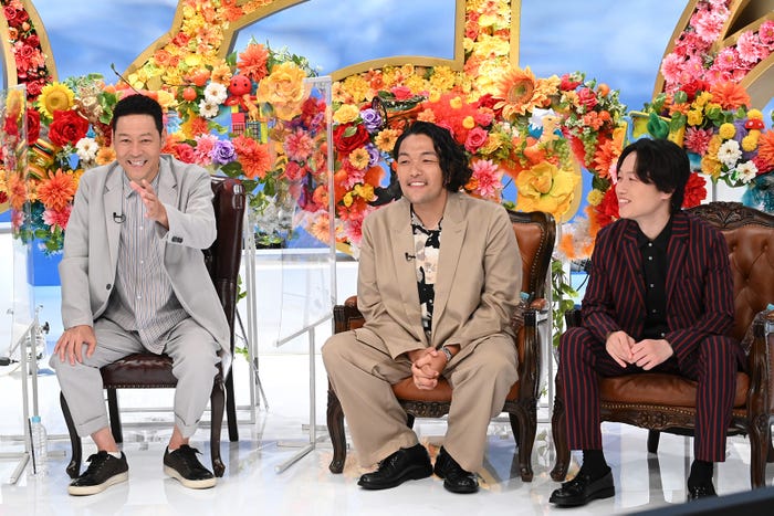 東野幸治、盛山晋太郎、リリー(C)テレビ朝日