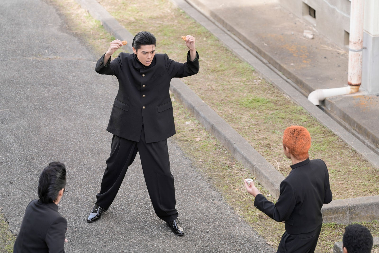 眞栄田郷敦ら／新TVCM「今しかできねーこと」篇メイキングより（提供写真）
