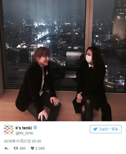 小室哲哉(左)との2ショットを公開/KEIKOTwitterより