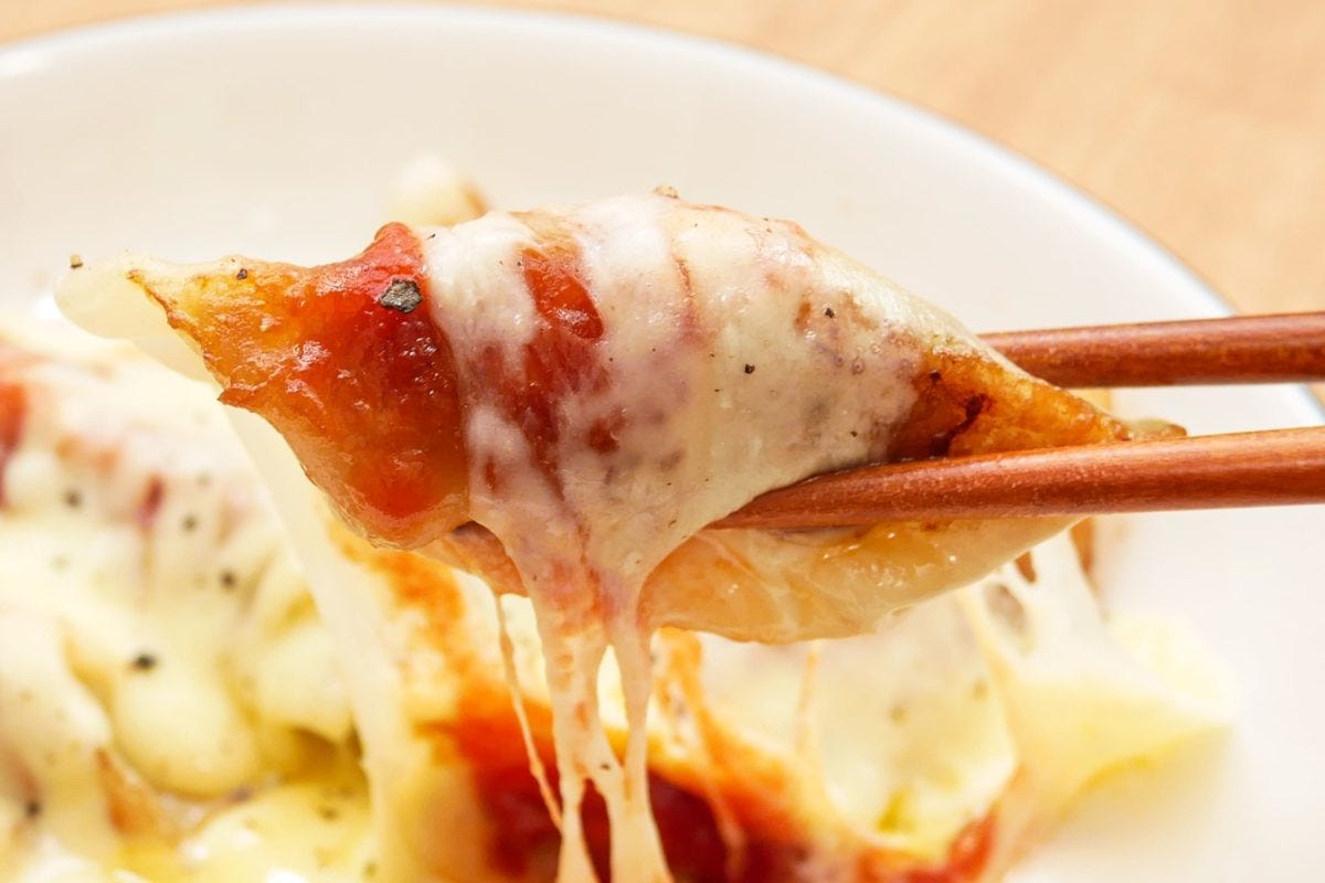 レンジでギョーザ