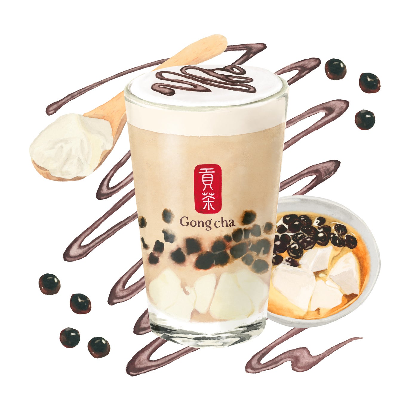 台湾豆花の贅沢ミルクティー ／提供画像