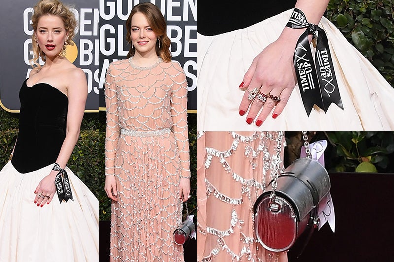 セクハラ反対運動「Time’s Up」今年は白黒リボンをアクセサリーに