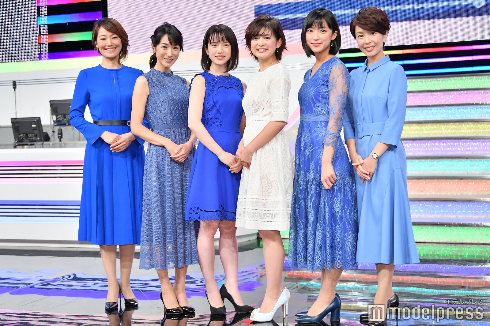 （左から）下平さやかアナウンサー、堂真理子アナウンサー、弘中綾香アナウンサー、並木万里菜アナウンサー、竹内由恵アナウンサー、武内絵美アナウンサー（C）モデルプレス