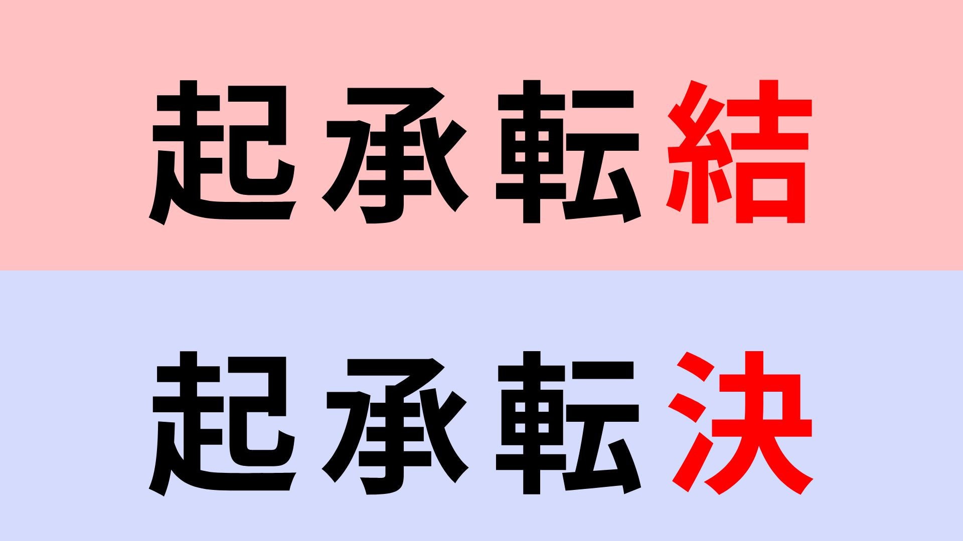【漢字クイズ】「起承転結」or「起承転決」正解はどっち？