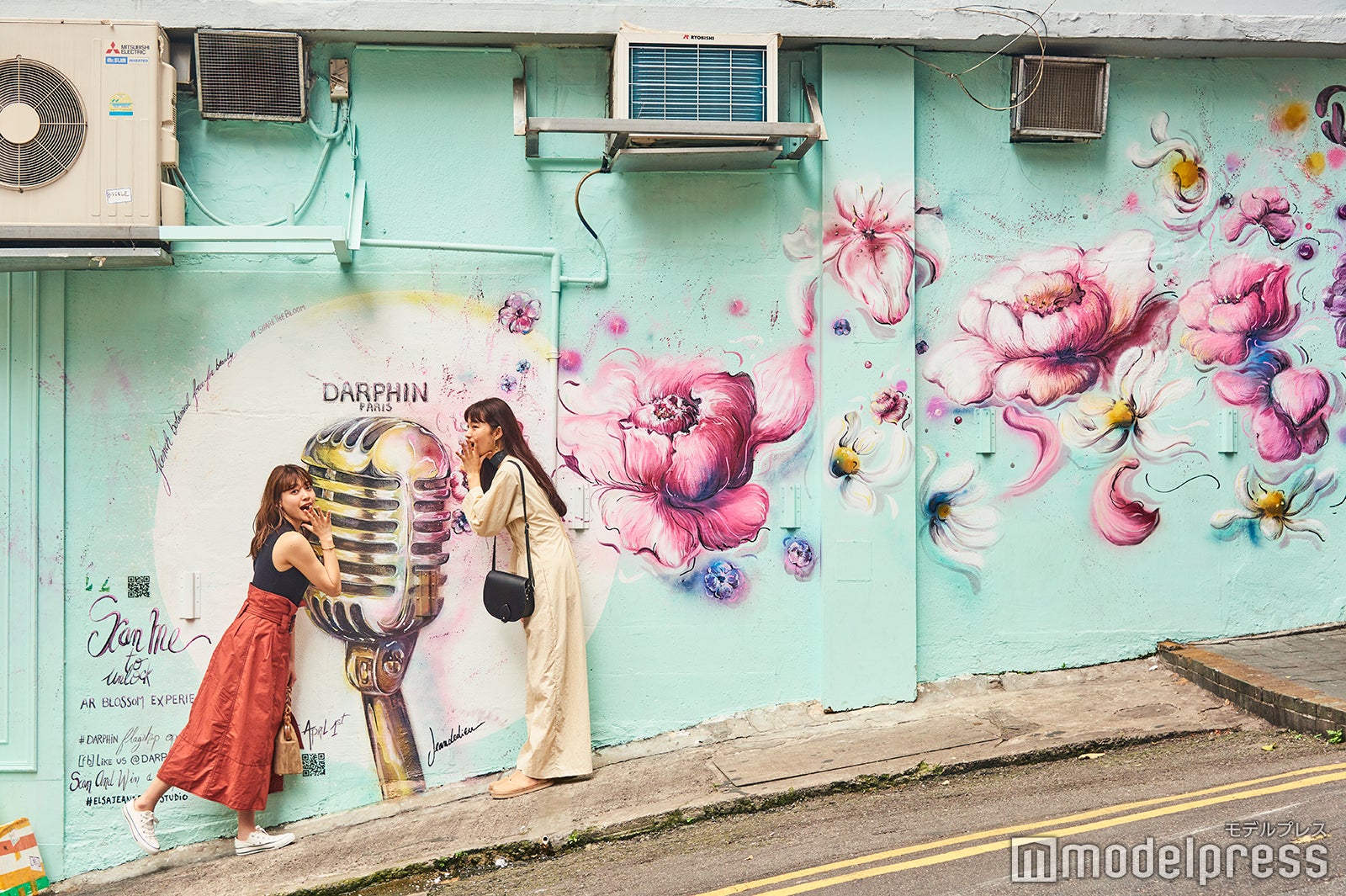 中環にはこんなかわいいウォールアートも。ぜひ探してみて （C）モデルプレス