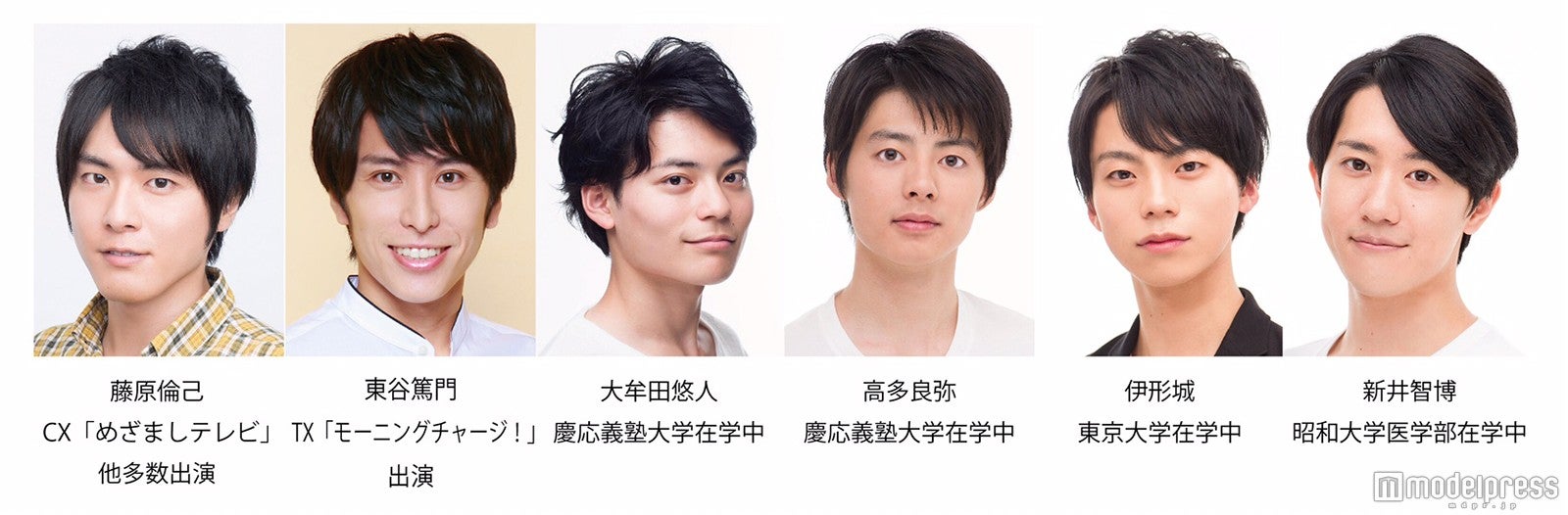 （左から）藤原倫己、東谷篤門、大牟田悠人、高多良弥、伊形城、新井智博