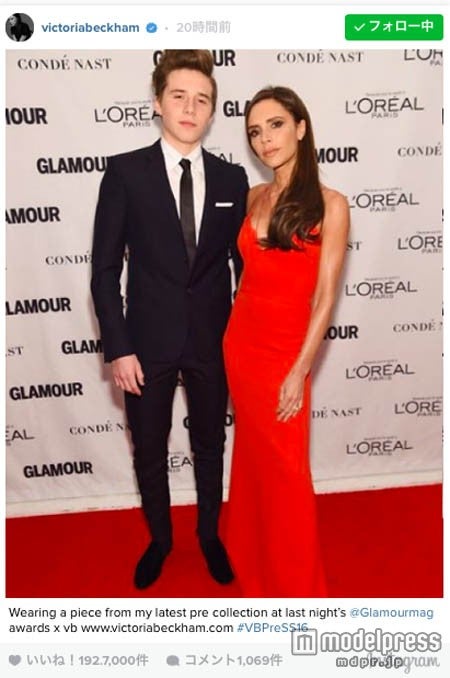 ブルックリン君の体のアウトラインが父デヴィッドに似てます。Victoria Beckham Instagramより

