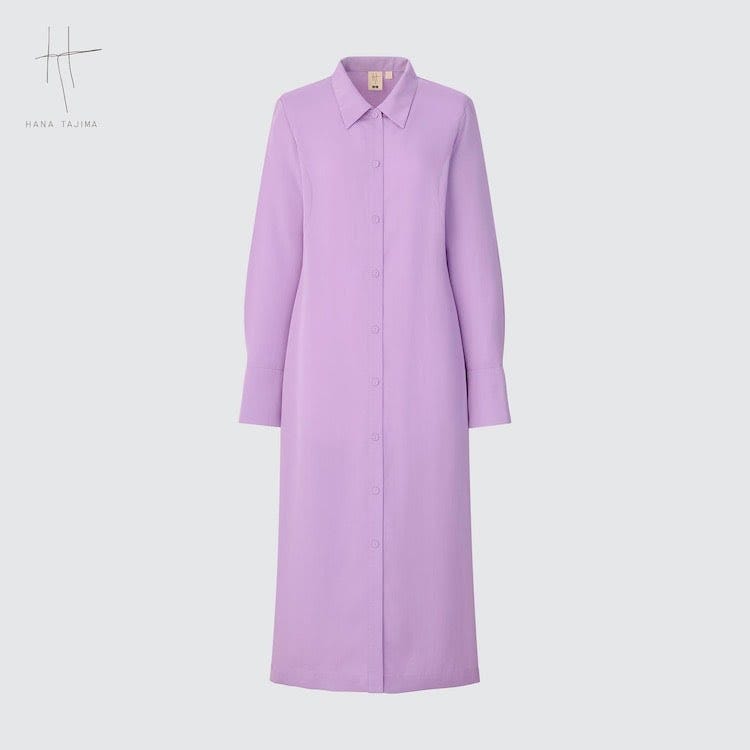 ユニクロのロングシャツワンピース（長袖）