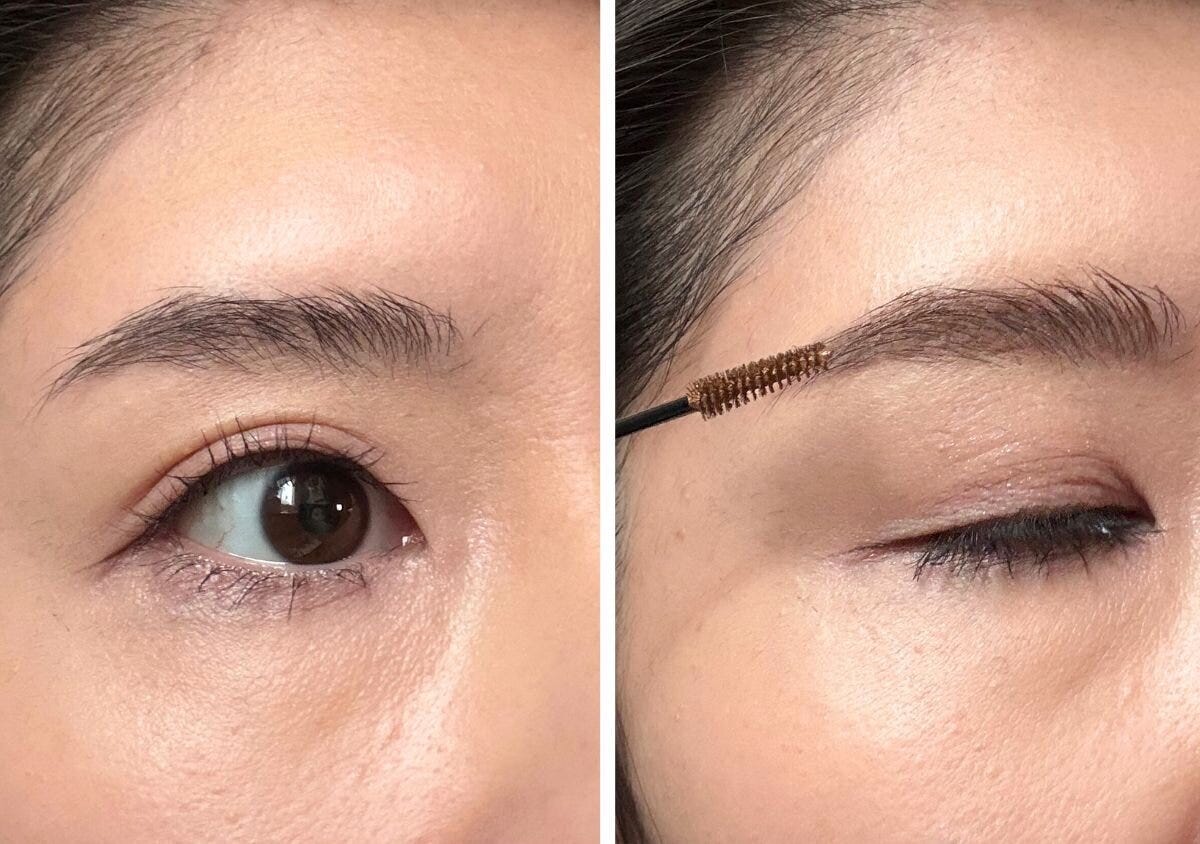 淡い色で仕上げて、眉を顔と調和させる