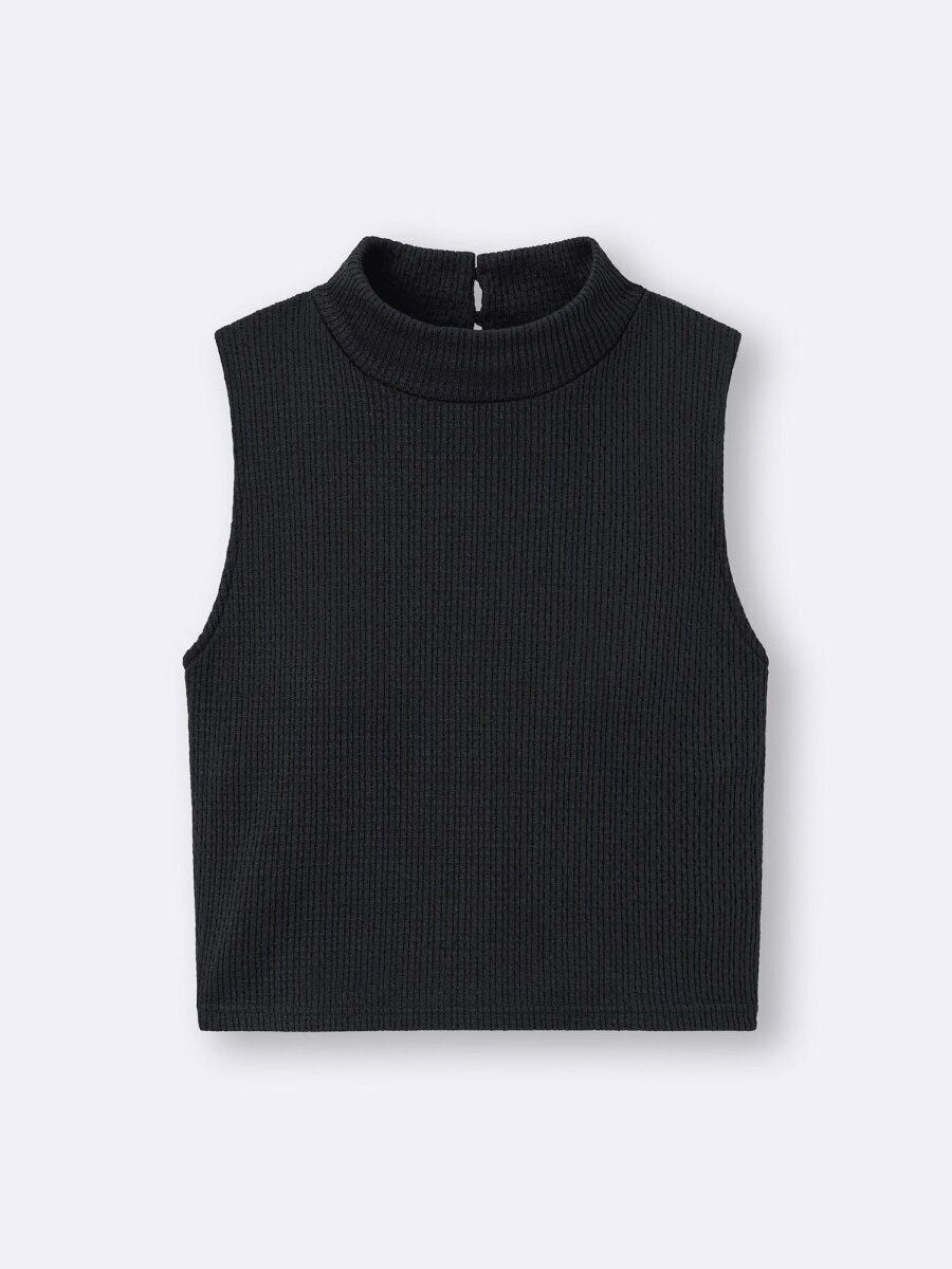 2026gu値下げ黒ブラフィールクロップドハイネックT