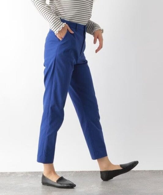 グローバルワーク　美脚パンツ　スタイルアップ　スゴラクテーパードパンツ