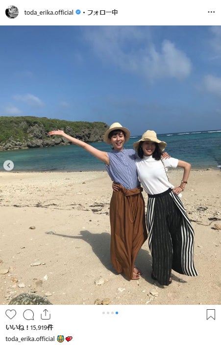 戸田恵梨香＆比嘉愛未、沖縄満喫ショットに「コード・ブルー」ファン歓喜