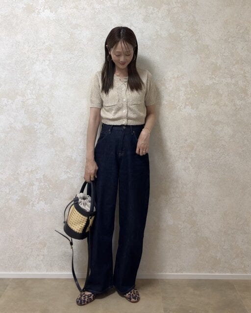 着回しコーデ①脚長見え×秋先取りニットコーデ