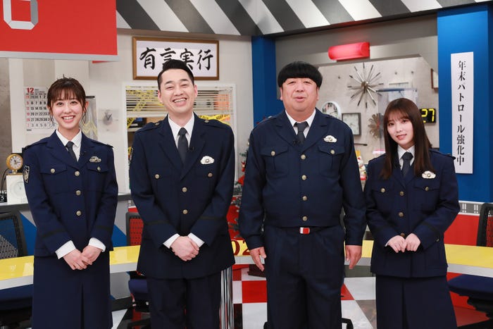 斎藤ちはる、設楽統、日村勇紀、与田祐希 (C)テレビ朝日