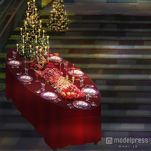 「美しく儚い欲望に満ちたクリスマスパーティーへようこそ」がコンセプトのインスタレーションイメージ／画像提供：森ビル