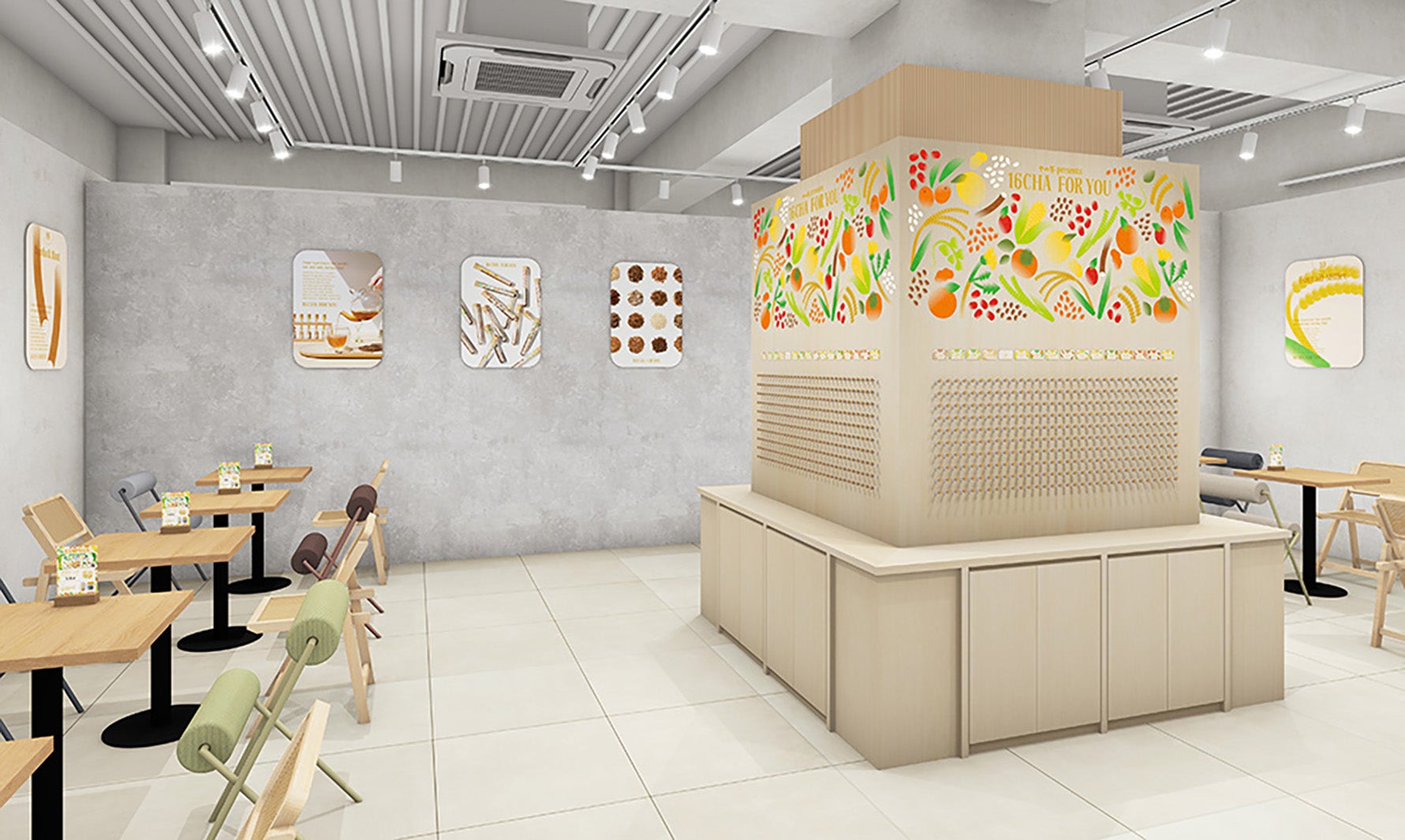 ポップアップショップ・十六茶 presents「16CHA FOR YOU」内観（提供写真）