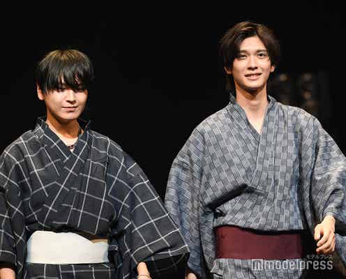 「今日好き」“イケメンYouTuber”菅生育利&“最強弟キャラ”酒寄楓太、モノトーン浴衣でクールな装い<GAKUSEI RUNWAY>