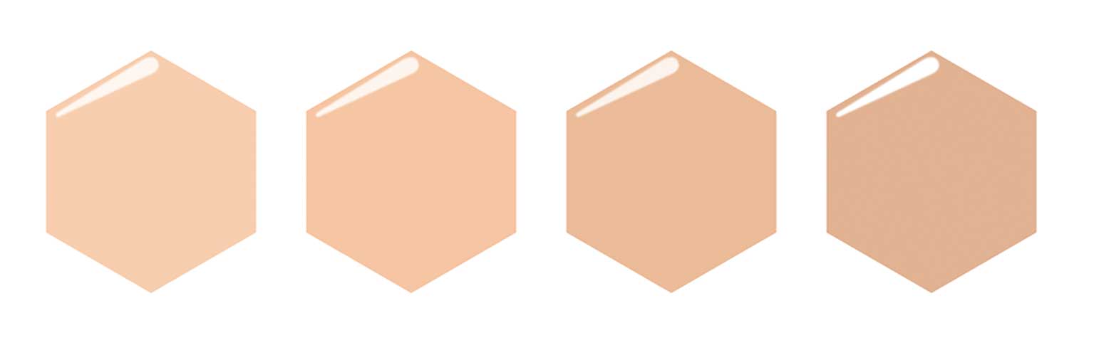 （左から）オークル00、オークル10、オークル20、オークル30 