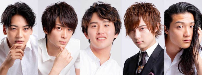 『ミスミスター東大コンテスト2020』ファイナリスト(左から)森田学、牧野諒、小川椋徹、鶴山英樹、寺尾昌人(提供写真)