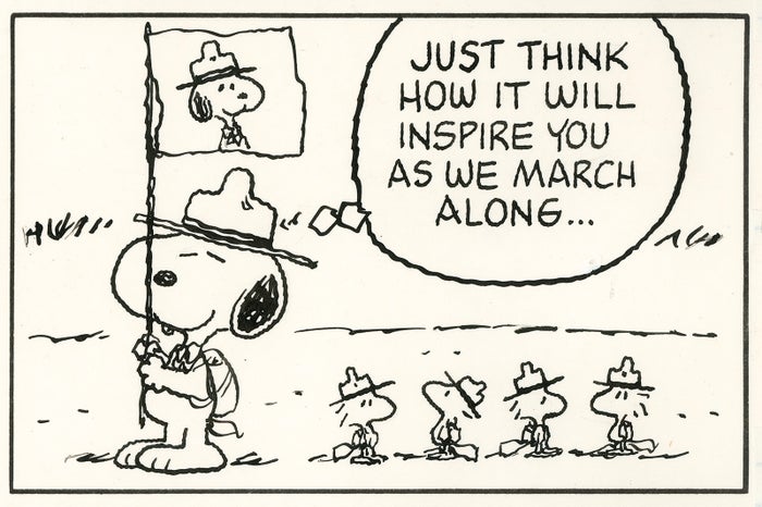 『ピーナッツ』原画（C）Peanuts Worldwide LLC