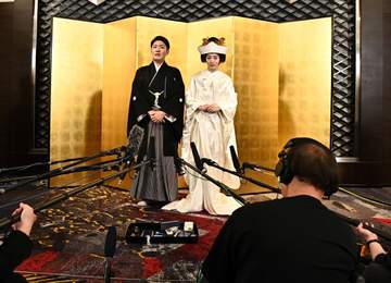 中村橋之助と能條愛未が挙式 披露宴は超豪華1000人出席 仁左衛門、経団連会長、高橋由伸氏ら
