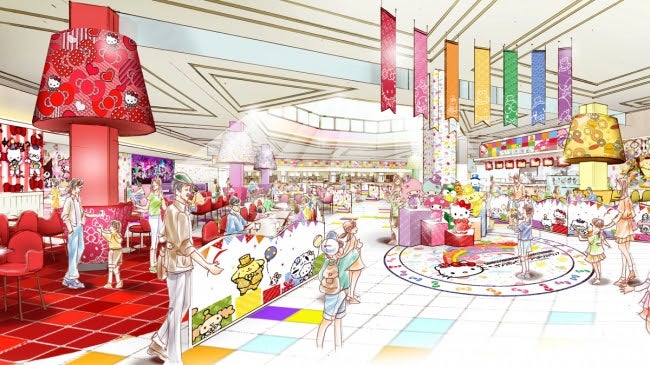 サンリオレインボーワールドレストラン店内イメージ （C）2016 SANRIO CO．，LTD．
