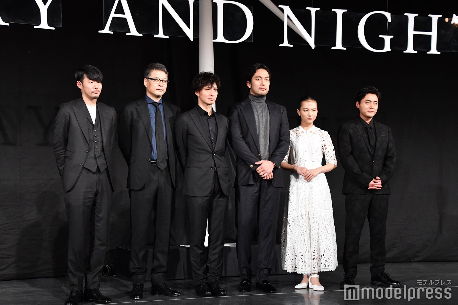 （左から）藤井道人監督、田中哲司、安藤政信、阿部進之介、清原果耶、山田孝之 （C）モデルプレス