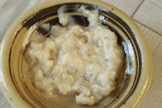 いぶりがっこのタルタルソース中身アップ