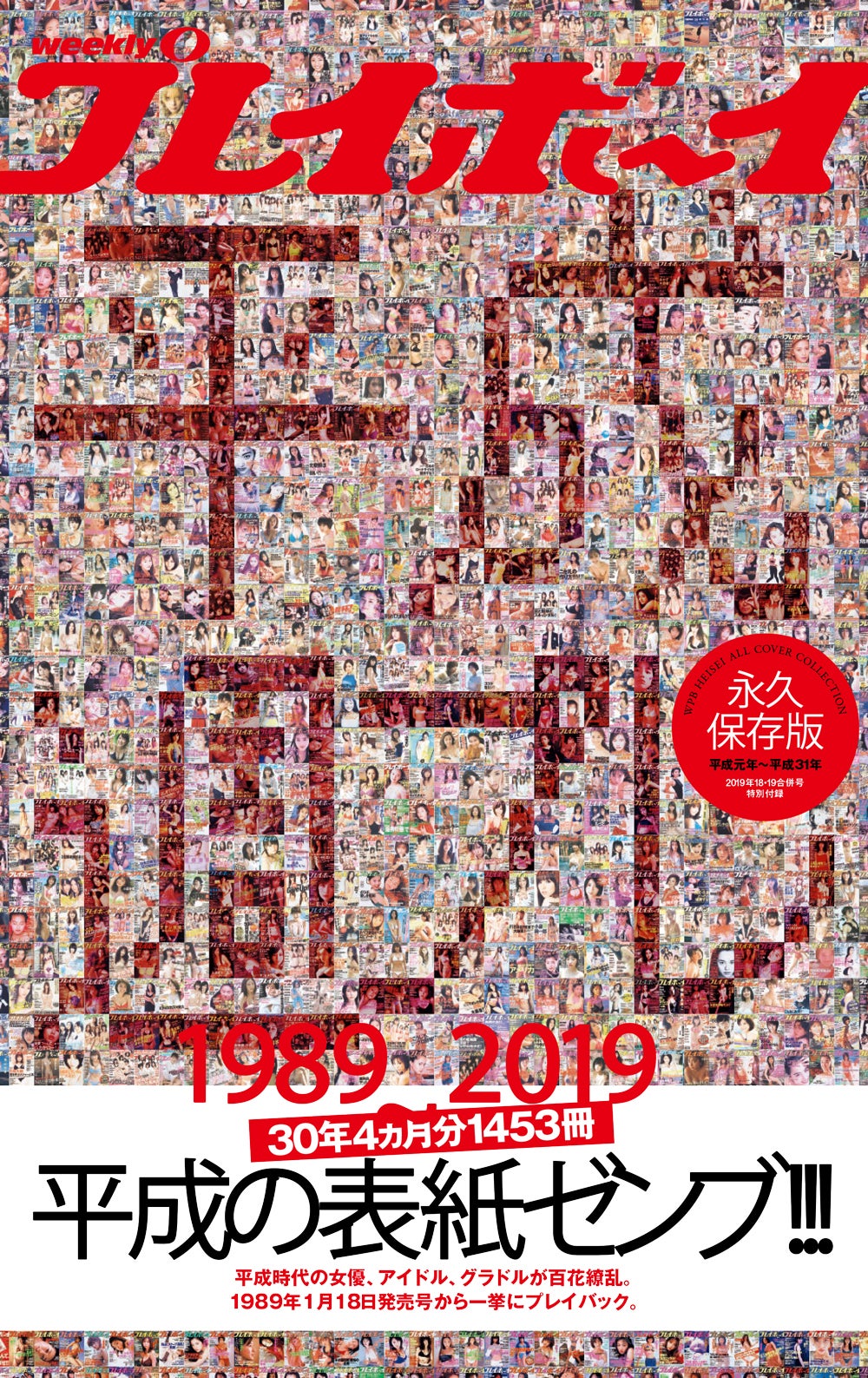 「Book in Book　平成の表紙ゼンブ!!!　1453冊」（C）週刊プレイボーイ