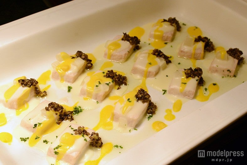 白身魚のスチーム オリーブソース