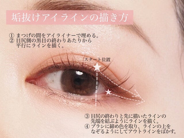 垢抜けアイラインの描き方