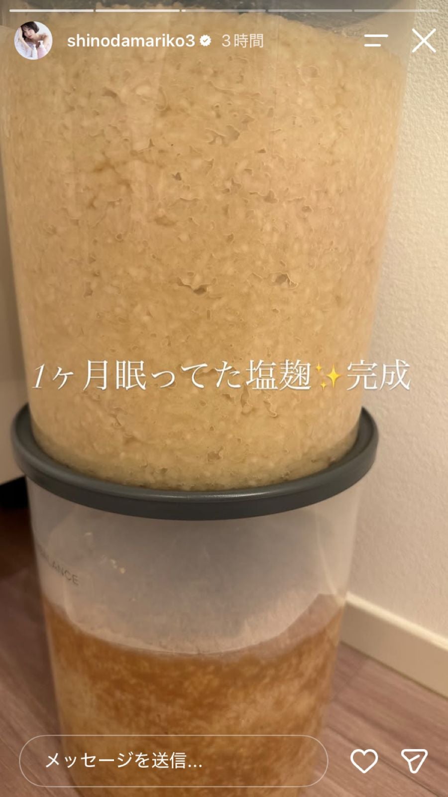 篠田麻里子Instagramストーリーズより