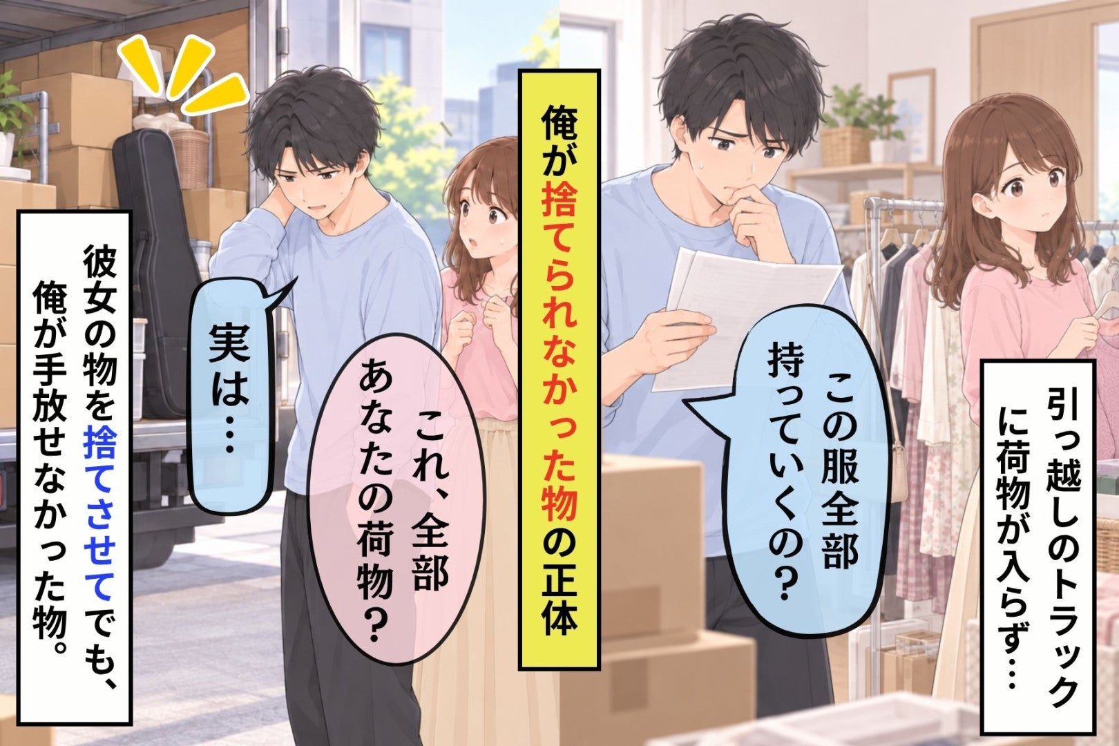 彼女の荷物にだけ口を出した俺→引っ越しの段ボールに自分が詰めていた物