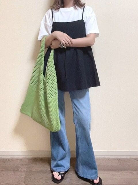 デニム　コーデ　夏