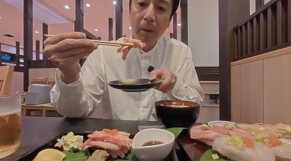 チュートリアル徳井が、金沢市の寿司専門店「海天すし」を食レポ！ずわい蟹の盛り合わせのボリュームにご満悦