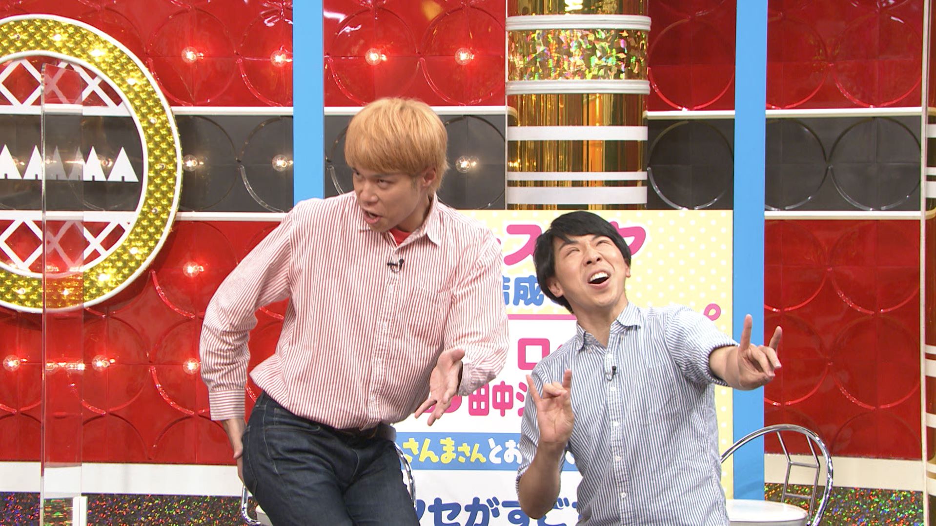 新感覚ギャグ漫才を披露するフースーヤ　（左から）田中ショータイム、谷口理 （C）MBS