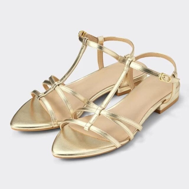 GU　おすすめ　オススメ　プチプラ　コスパ　高見え　2023　春　夏　サンダル　ポインテッドフラットサンダル　フラット
