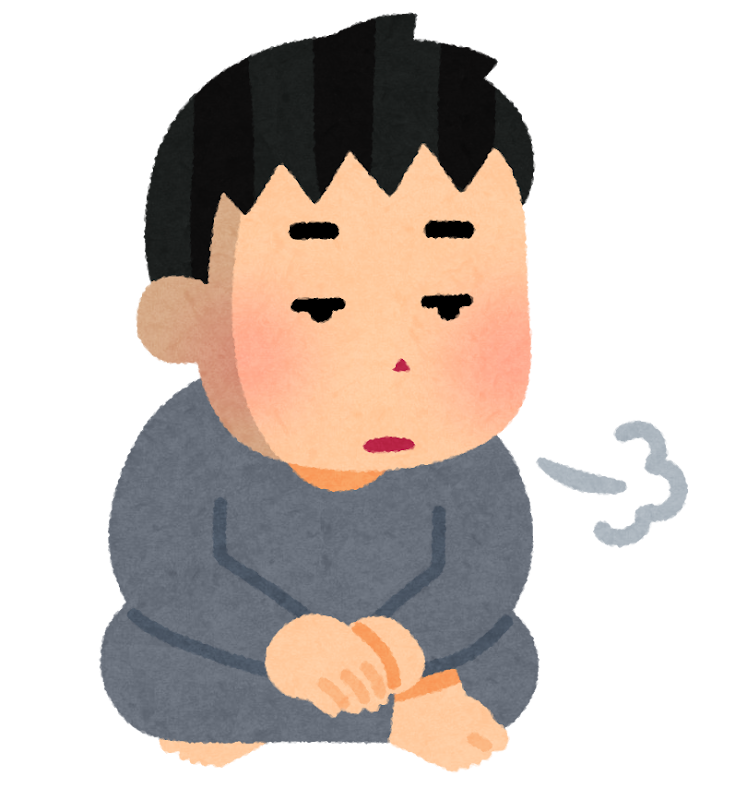 無気力な人のイラスト(男性)