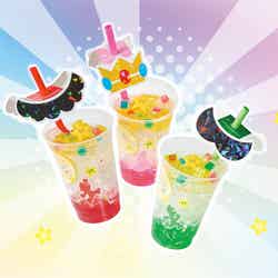 (左)パワーアップ! マリオのストロベリーソーダ (中央)パワーアップ! ピーチ姫のピーチソーダ (右)パワーアップ! ルイージのマスカットソーダ/画像提供:ユニバーサル・スタジオ・ジャパン