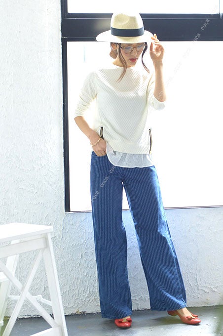 美脚・美尻デニムバギーパンツ「coca」7,990円（税込）