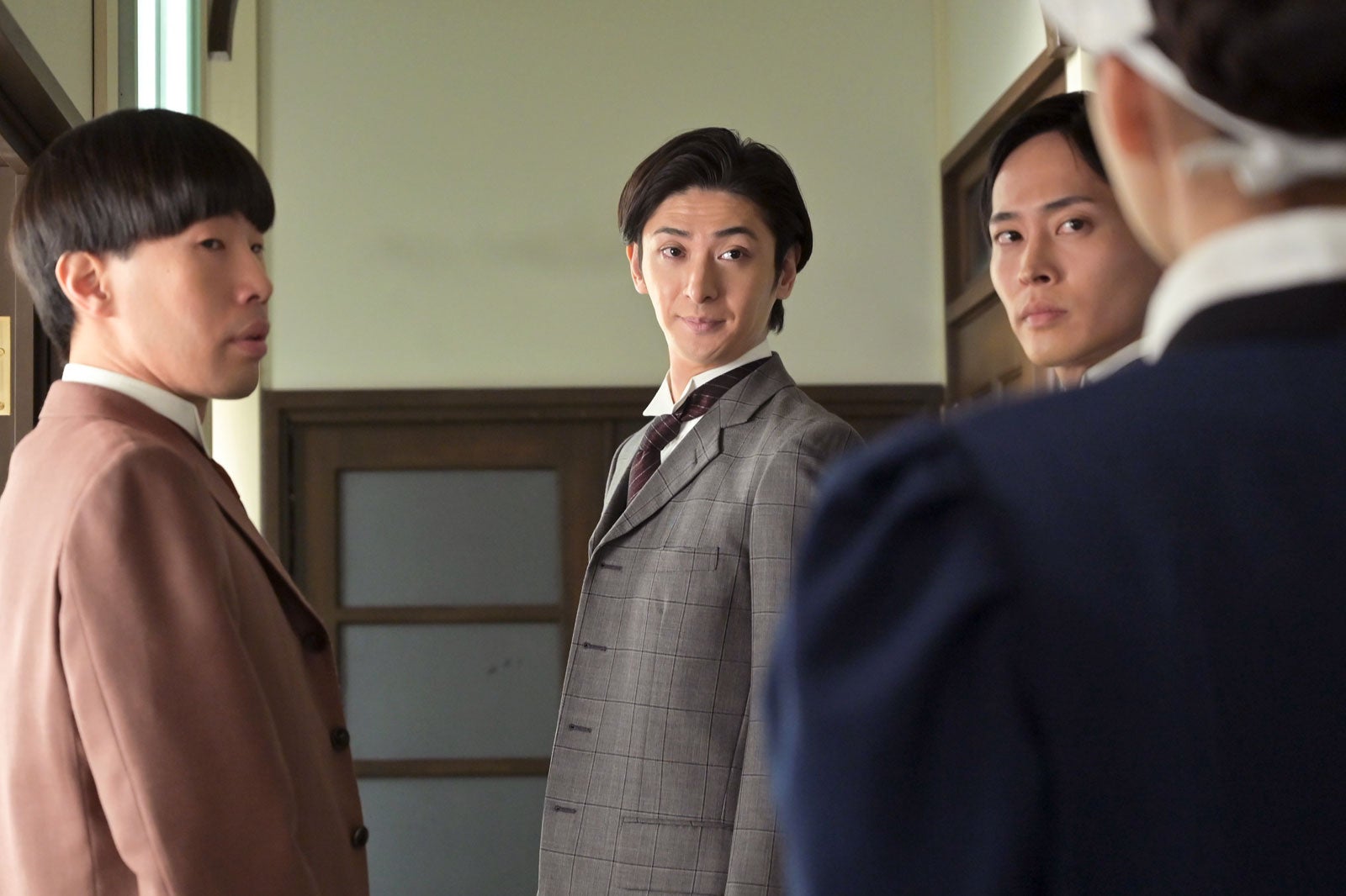 坂口涼太郎、古川雄大、平埜生成「風、薫る」第32話（C）NHK