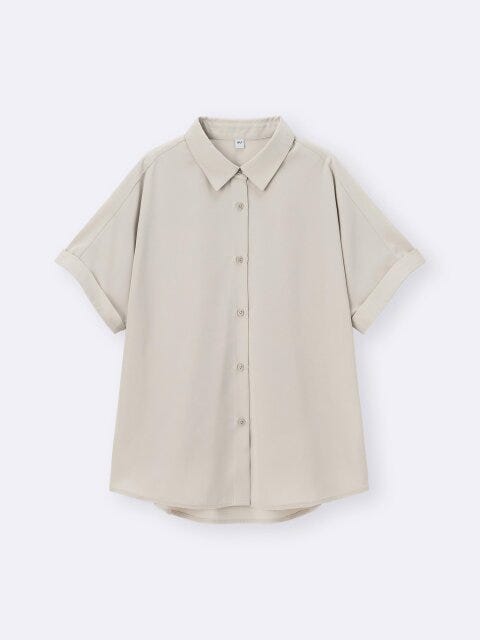 2025gu夏女性おすすめ990円ドレープシャツ