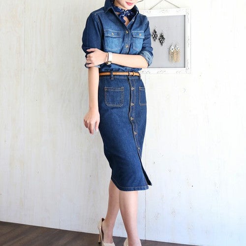 大人カジュアルの本命 デニムタイトスカートで春夏トレンドコーデ モデルプレス