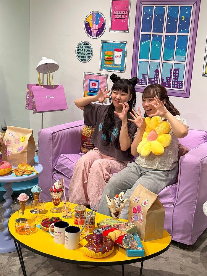 えなぴ、むく/「Chik POPUP」(提供写真)