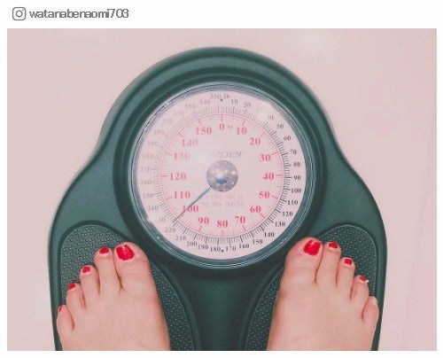 体重計を公開／渡辺直美Instagramより