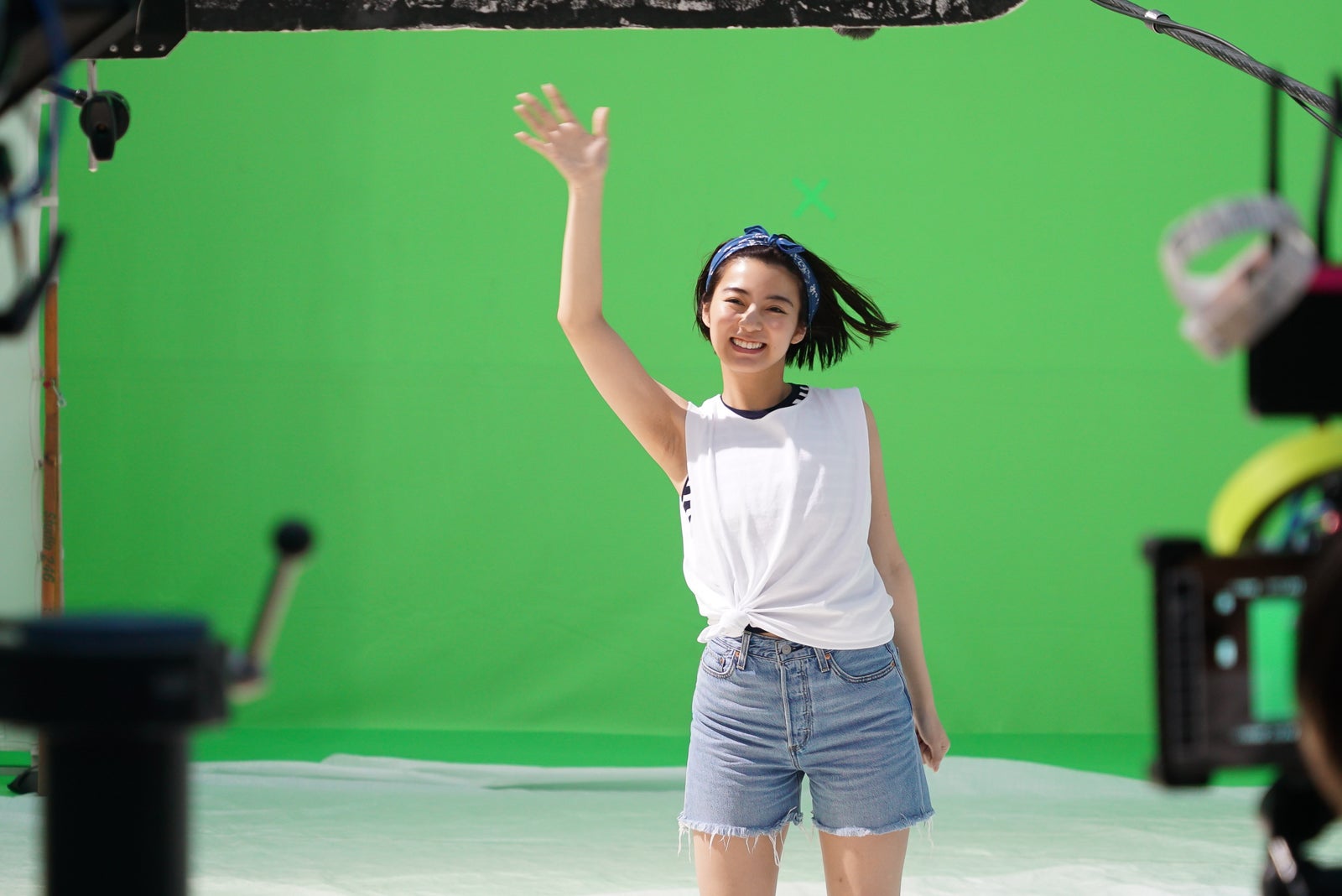 池田エライザ／新CM 撮影の様子（提供画像）