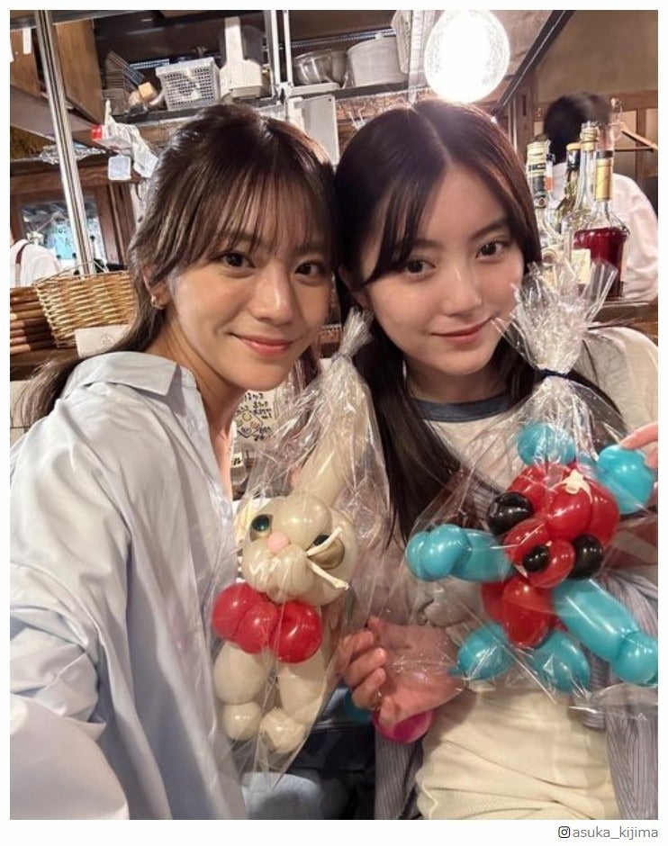 貴島明日香、中野恵那／貴島明日香Instagramより